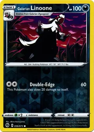 Galarian Linoone Reverse Holo