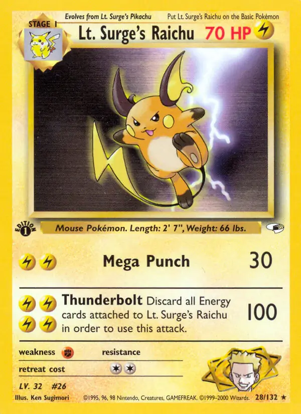 Lt. Surge's Raichu Holo