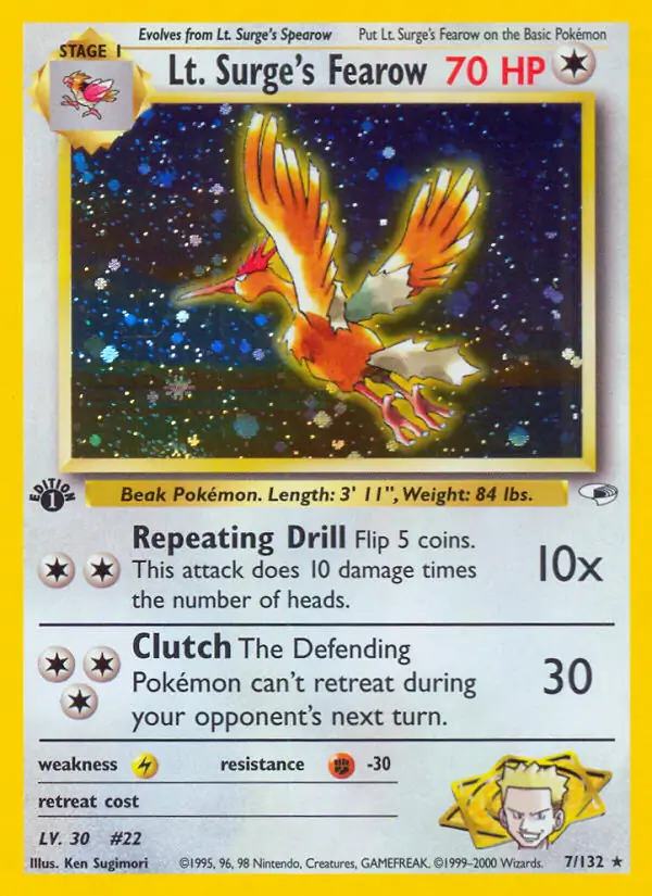 Lt. Surge's Fearow Holo