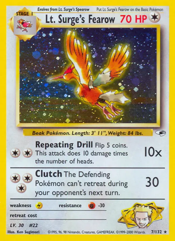 Lt. Surge's Fearow Holo