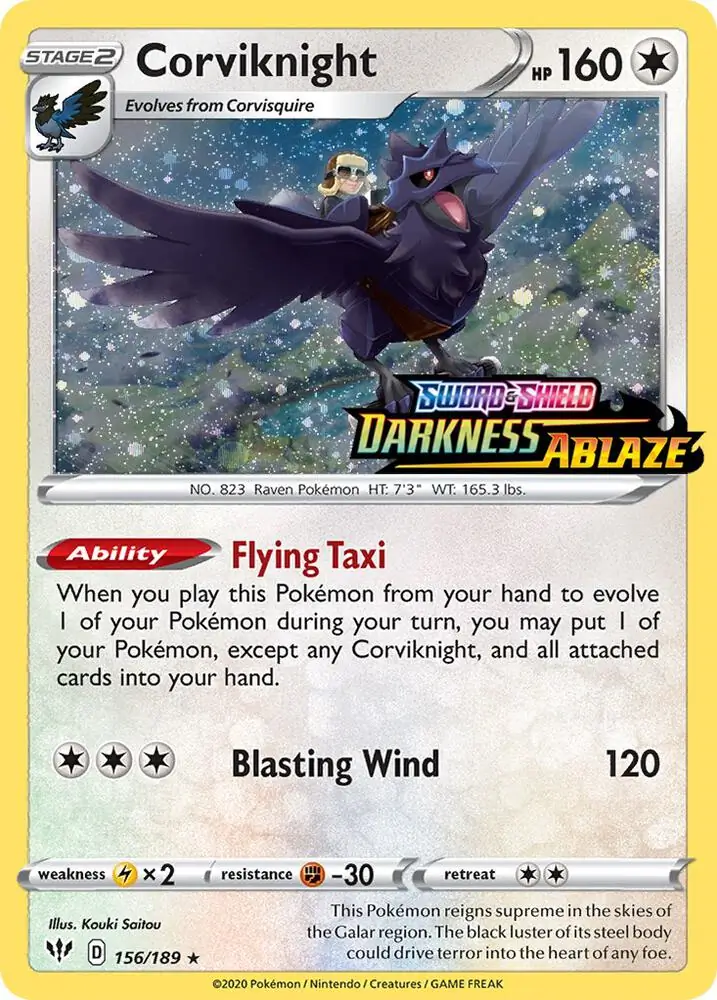 Corviknight Darkness Ablaze Stamped
