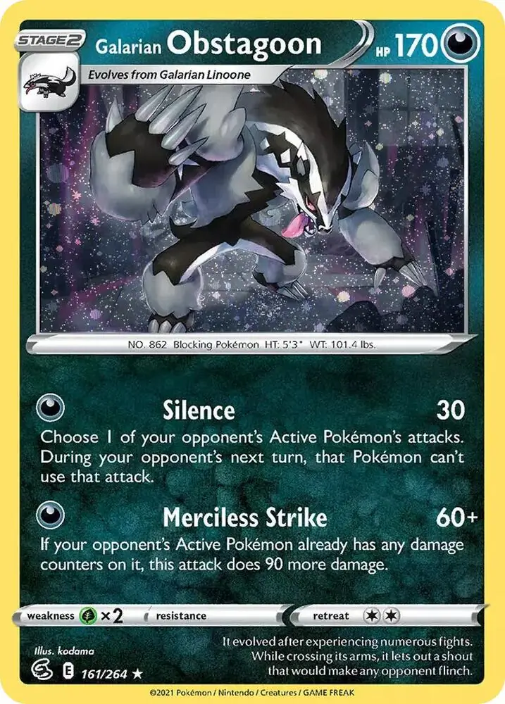 Galarian Obstagoon Cosmos Holo