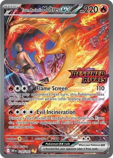 Team Rocket's Moltres ex Destined Rivals Stamp