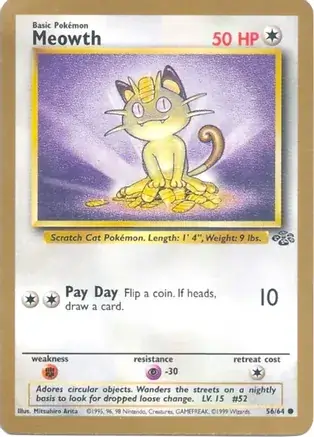 Meowth Gold Bordered Promo