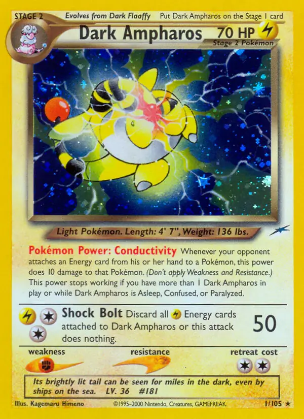 Dark Ampharos Holo
