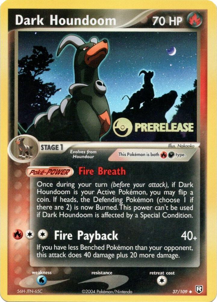 Dark Houndoom Prerelease Holofoil