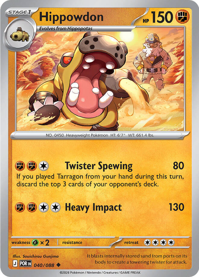 Hippowdon Reverse Holofoil