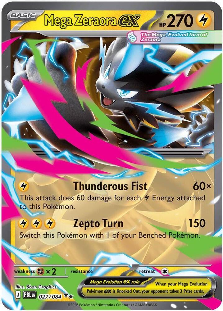 Mega Zeraora ex Holofoil