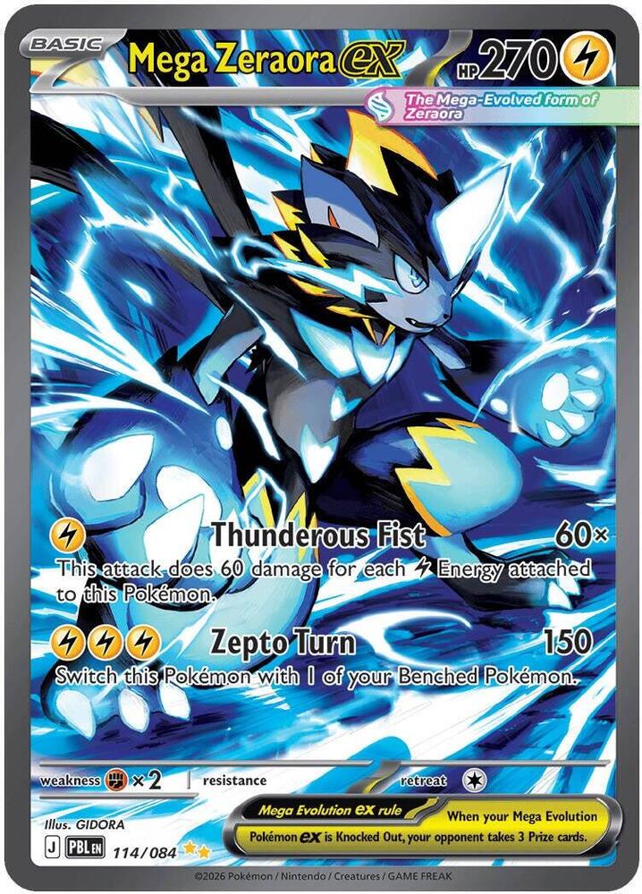 Mega Zeraora ex Holofoil