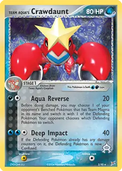 Team Aqua's Crawdaunt Holo