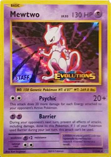 Mewtwo Staff Prerelease Holofoil