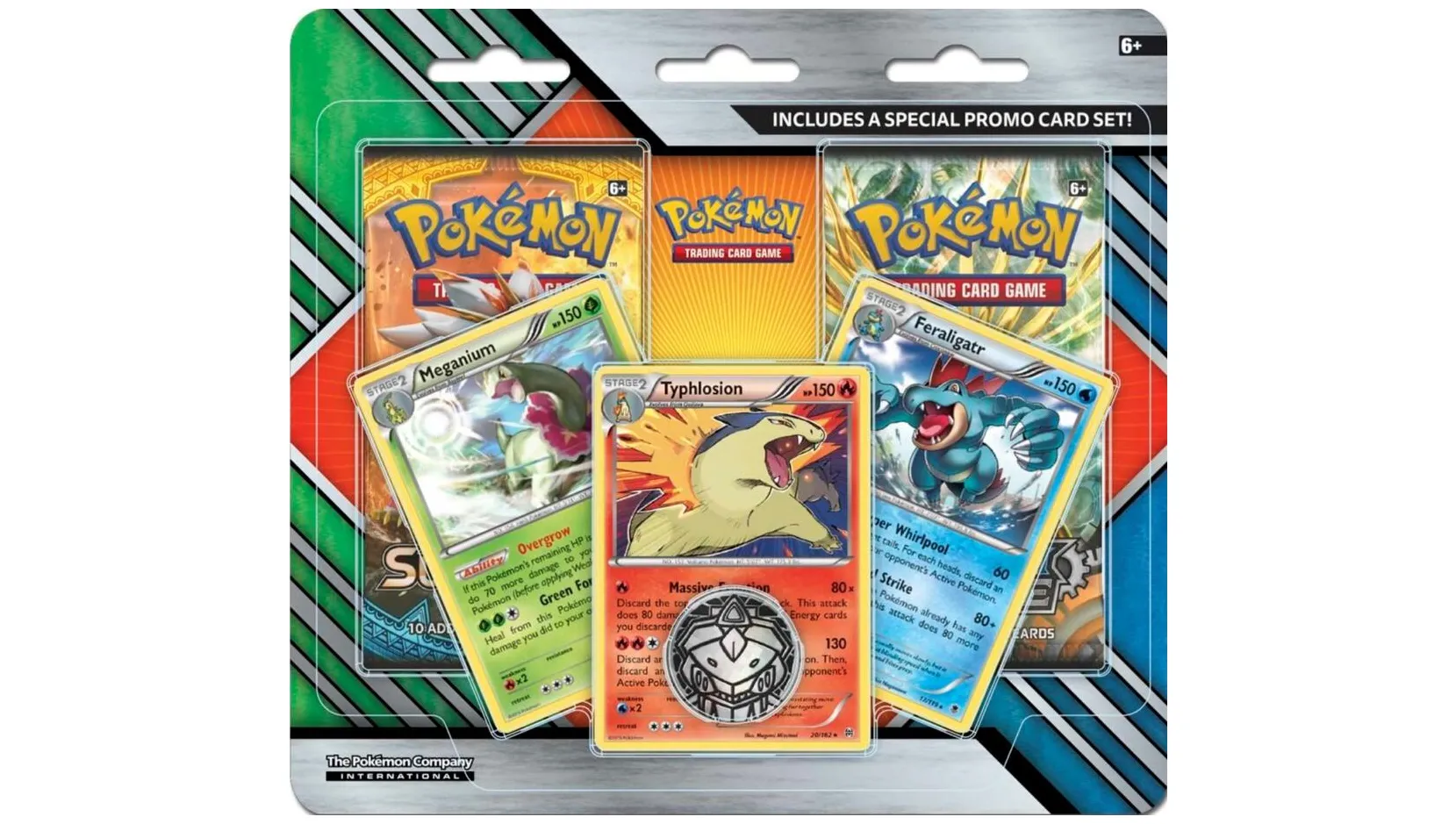 2-Pack Blister Pack Meganium, Typhlosion & Feraligatr
