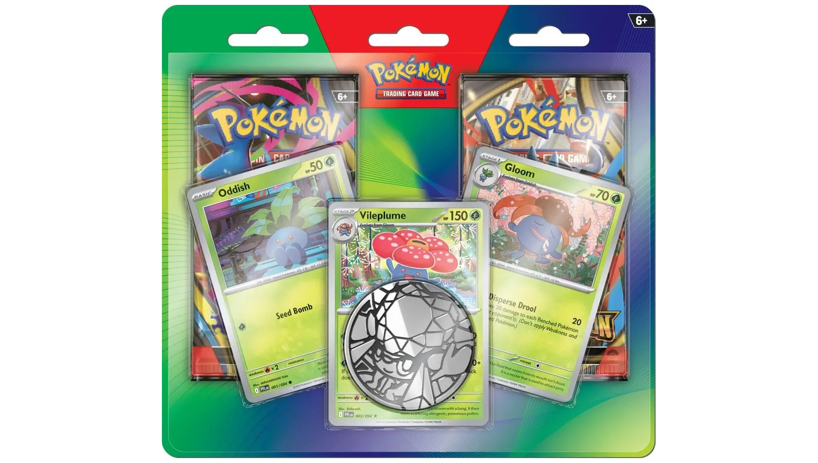 2-Pack Blister Pack Oddish, Gloom, & Vileplume