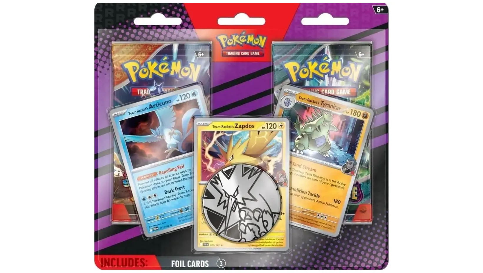 2-Pack Blister Pack Team Rocket's Articuno, Zapdos & Tyranitar