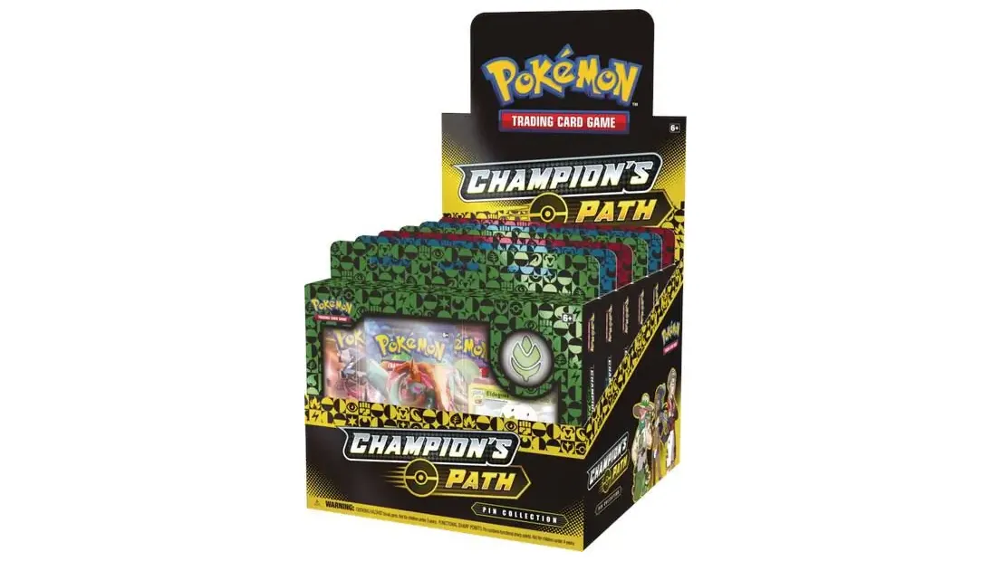 Champion's Path Pin Collection Display Turffield, Hulbury, & Motostoke Gyms