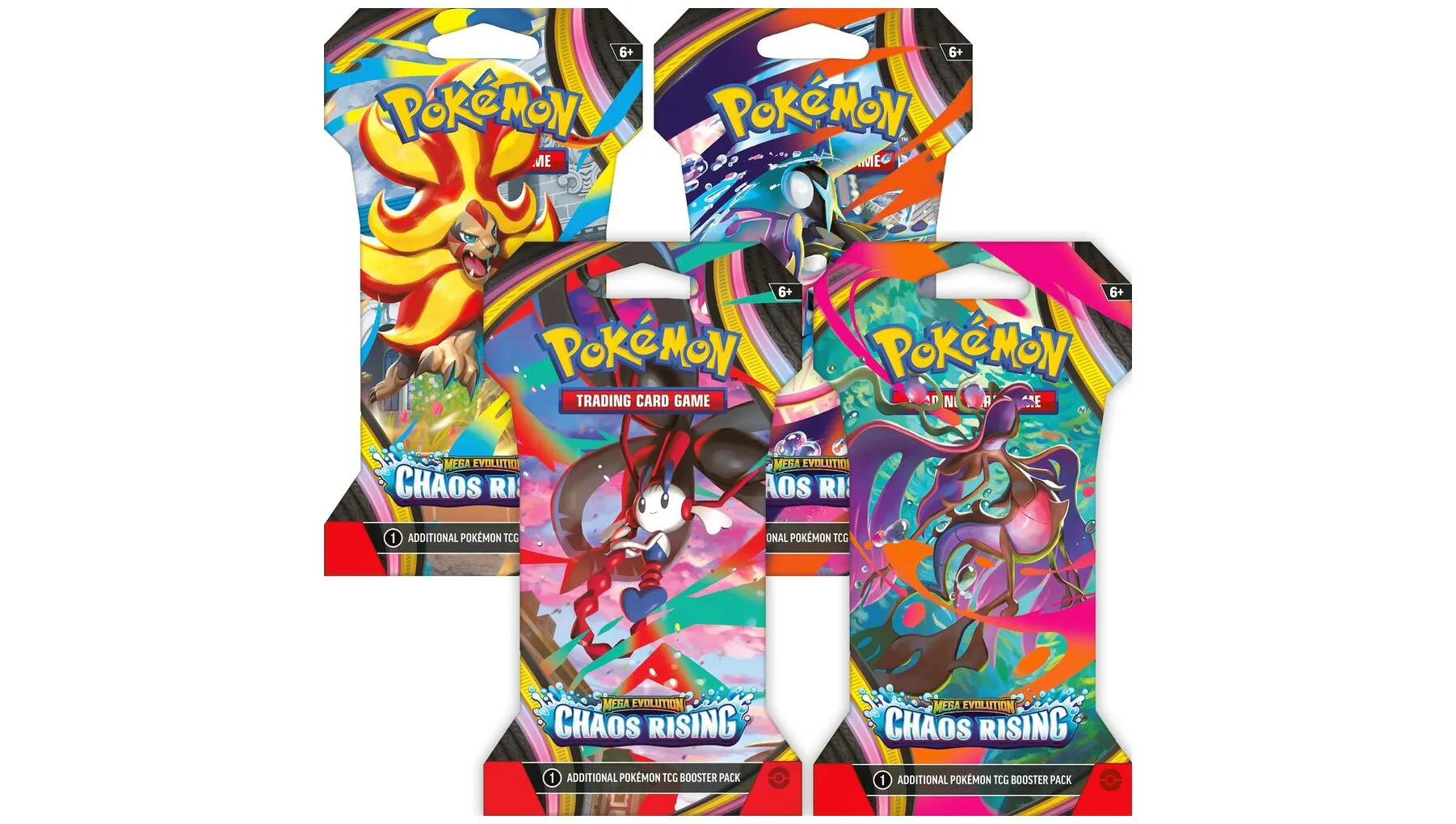 Chaos Rising Sleeved Booster Pack Art Bundle Set of 4