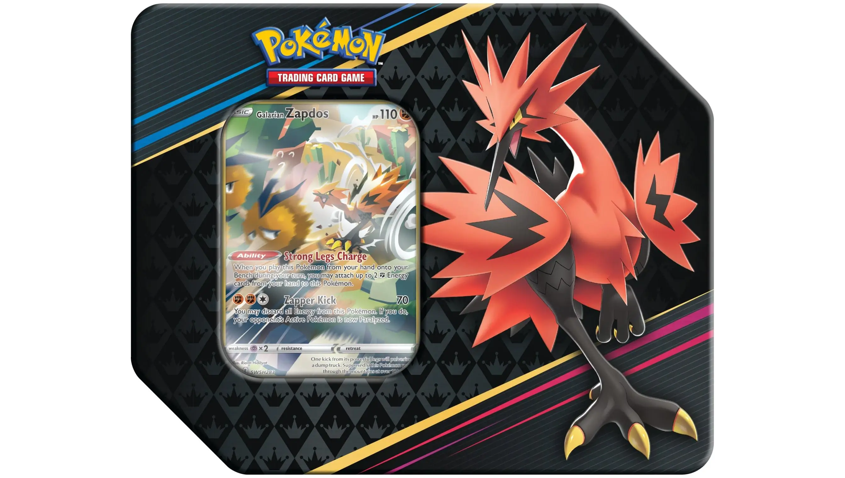 Crown Zenith Tin Galarian Zapdos