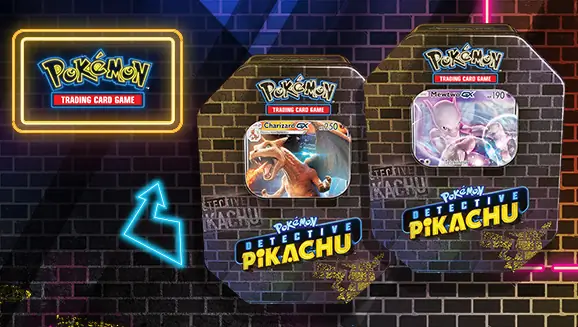 Detective Pikachu Tin Mewtwo