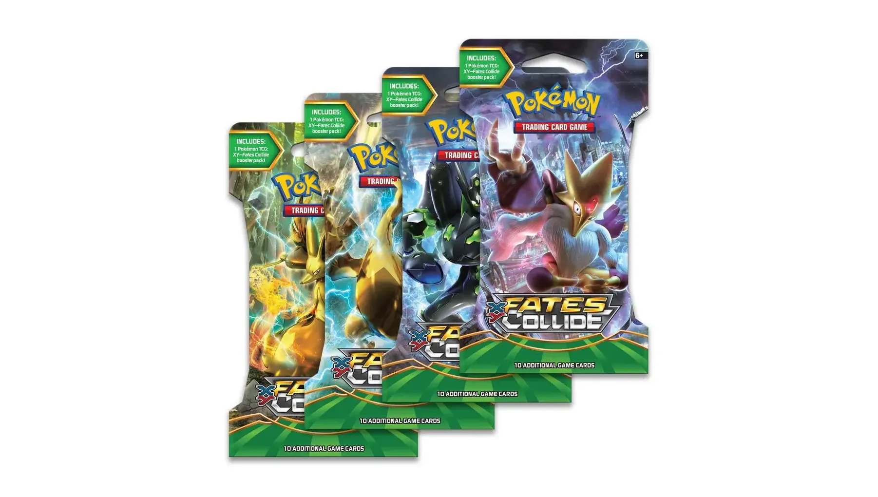 Fates Collide Sleeved Booster Pack Art Bundle Set of 4