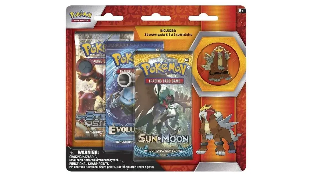 Legendary Beasts Collector Pin 3 Pack Blister Entei