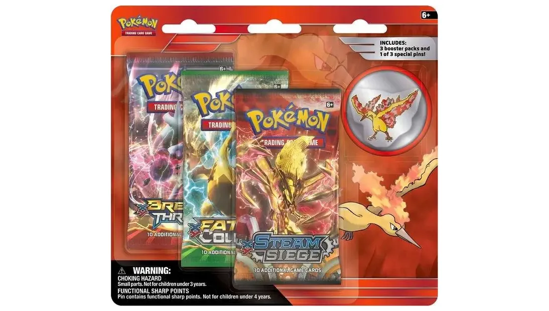 Legendary Birds Pin 3 Pack Blister Moltres Pin