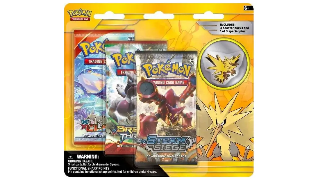 Legendary Birds Pin 3 Pack Blister Zapdos Pin