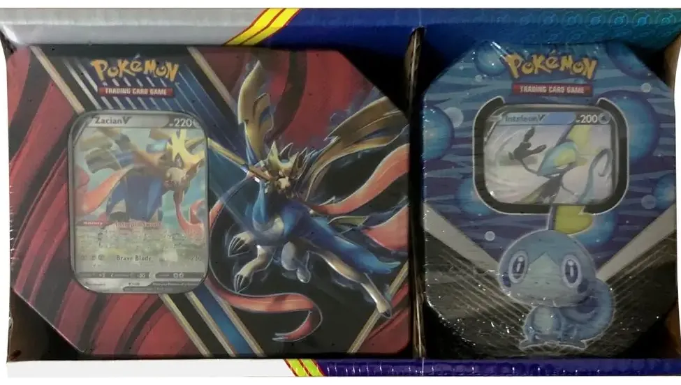 Legends of Galar Tin and Galar Partners Tin 2-pack Zacian VInteleon V (Retail Exclusive)