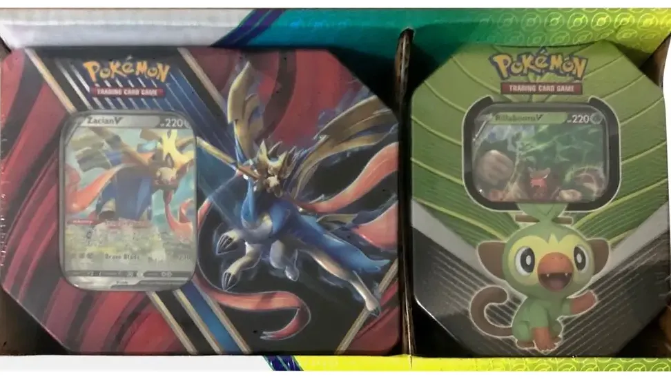 Legends of Galar Tin and Galar Partners Tin 2-pack Zacian VRillaboom V (Retail Exclusive)