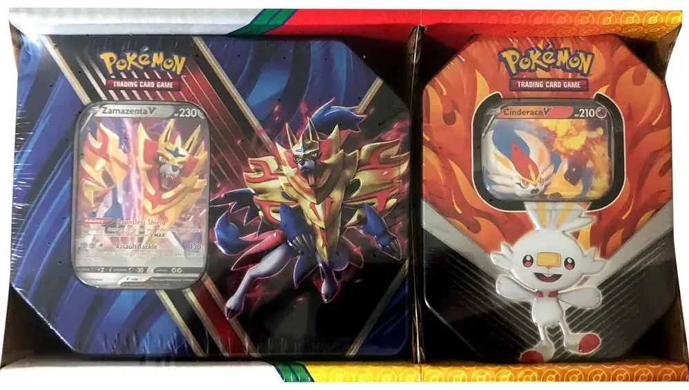 Legends of Galar Tin and Galar Partners Tin 2-pack Zamazenta VCinderace V (Retail Exclusive)