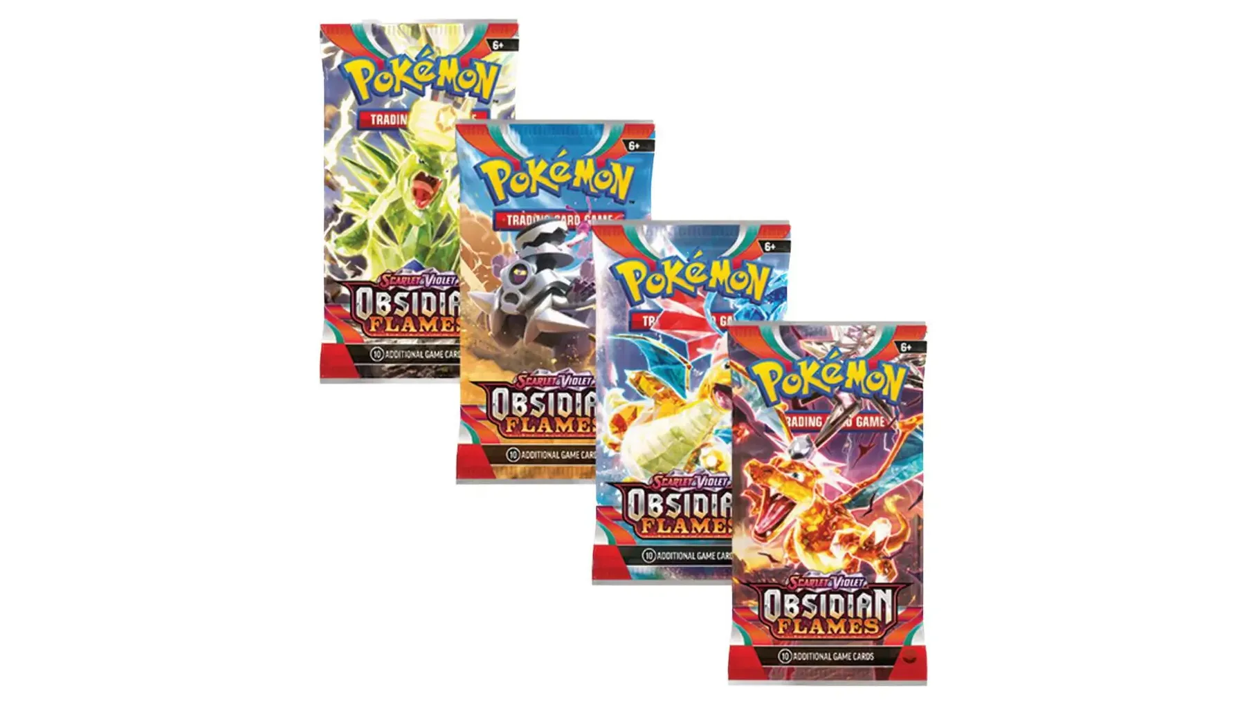 Obsidian Flames Booster Pack Art Bundle Set of 4