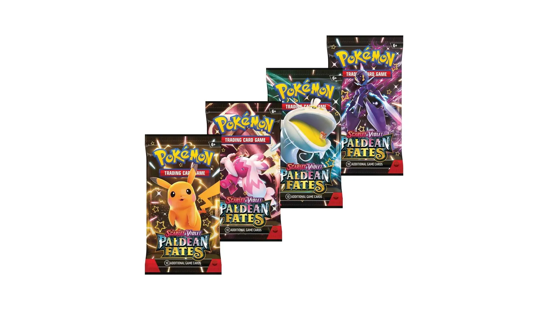 Paldean Fates Booster Pack Art Bundle Set of 4