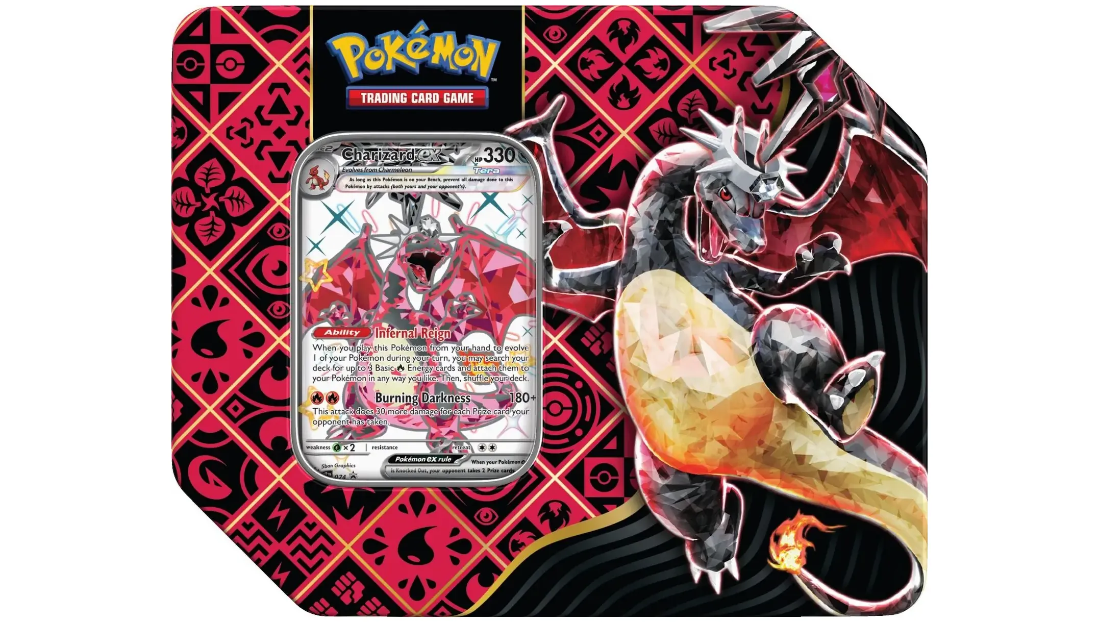 Paldean Fates Tin Charizard ex