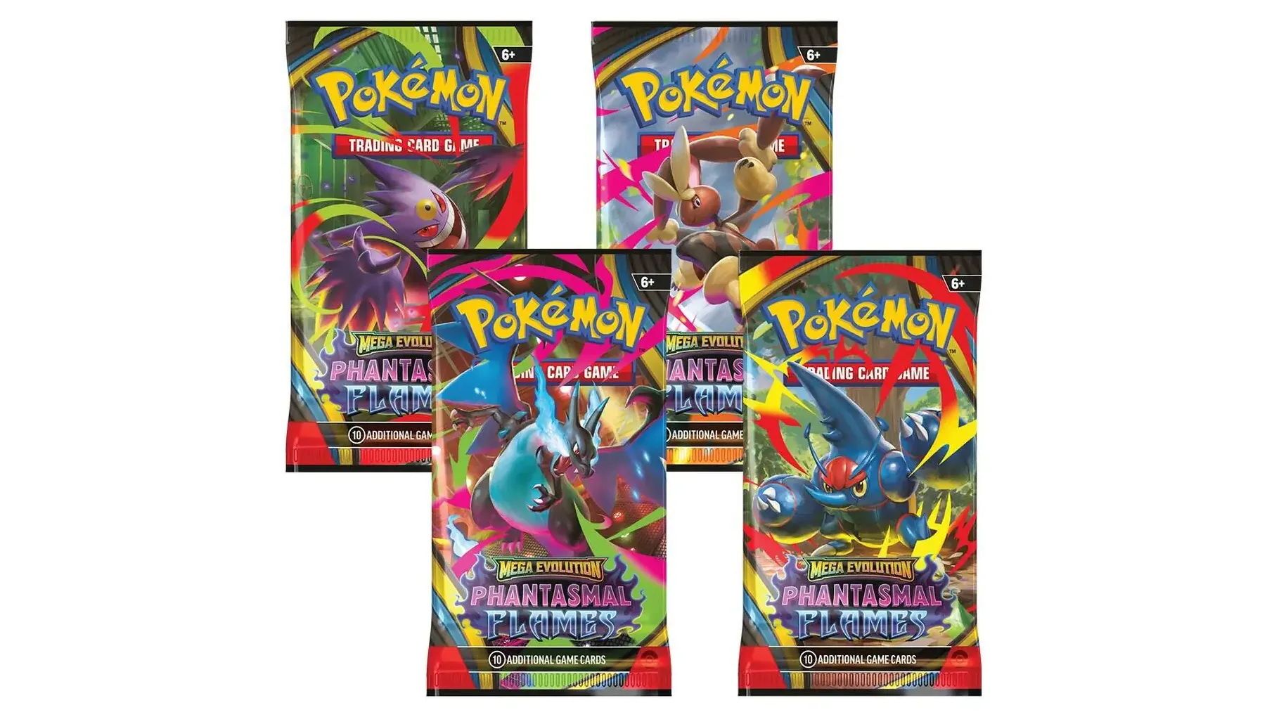 Phantasmal Flames Booster Pack Art Bundle Set of 4