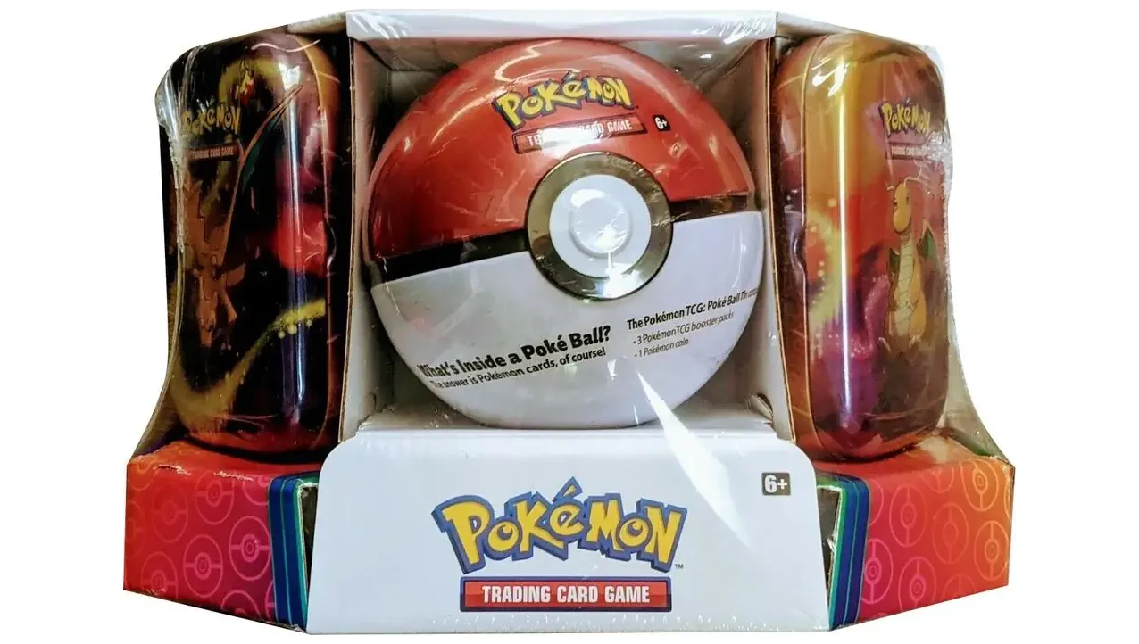 Pokemon - Poke Ball Tin and 2 Kanto Power Mini Tins - Poke Ball