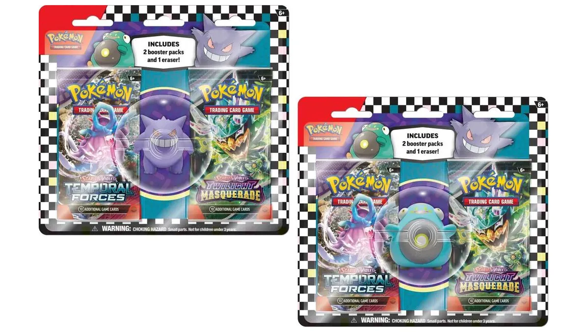Pokemon TCG Back to School Eraser Blister 2024 Set of 2