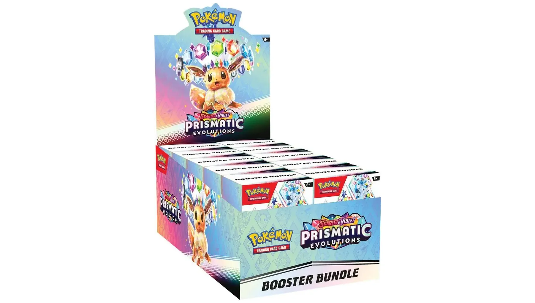 Prismatic Evolutions Booster Bundle Display