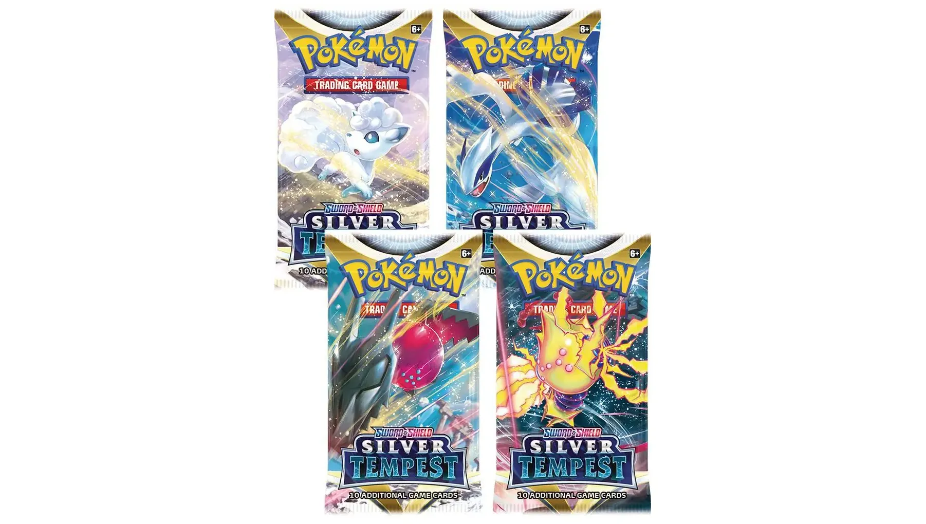 Silver Tempest Booster Pack Art Bundle Set of 4