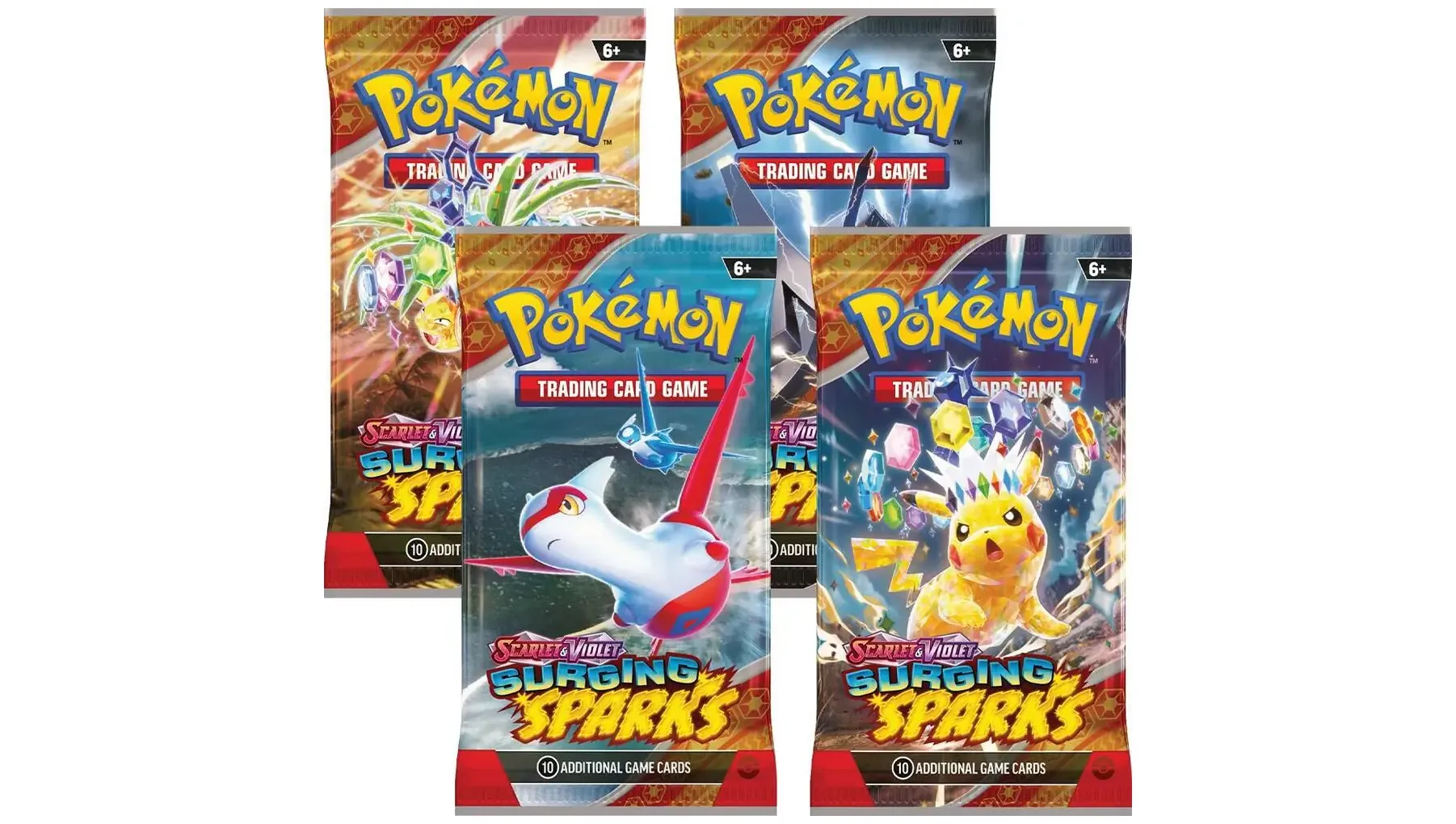 Surging Sparks Booster Pack Art Bundle Set of 4