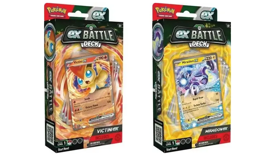Victini ex Miraidon ex Battle Decks Set of 2